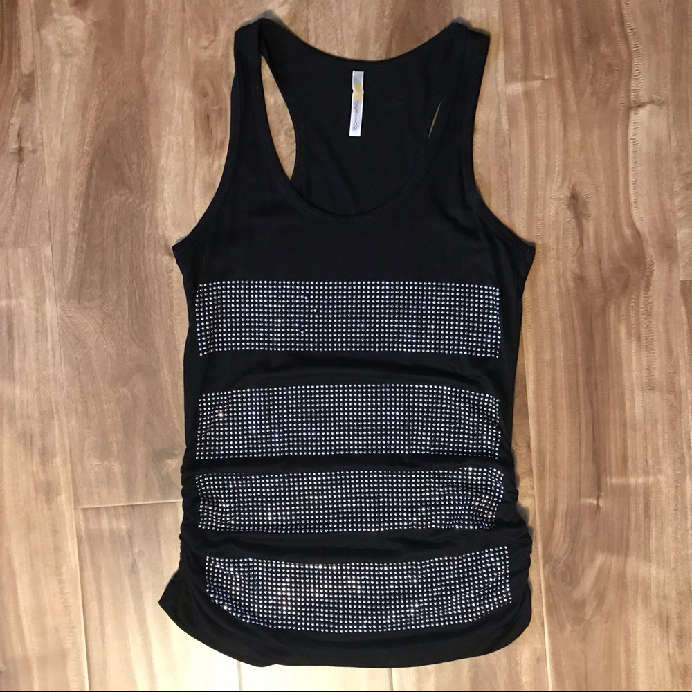 Ocasión Black Glitter Studs (NWOT)